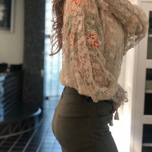 Free People Lace Blouse